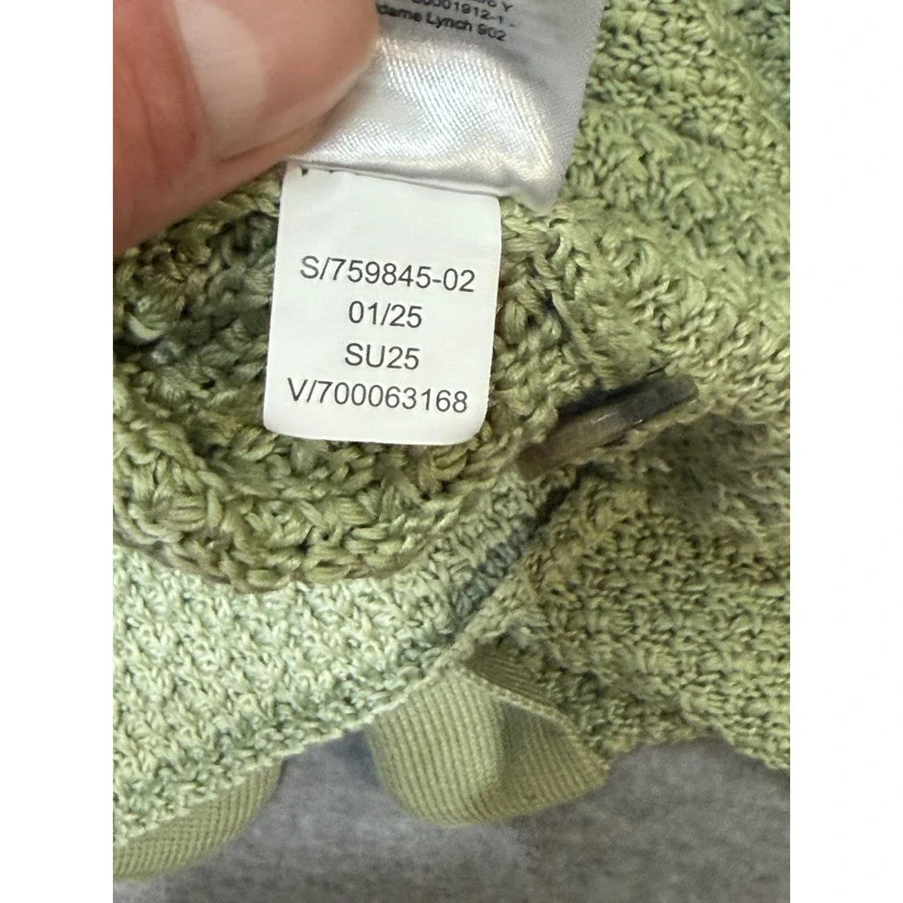 Banana Republic Mens XL Sage Green Resort Crouhet Knit Short Sleeve Button Shirt